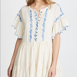 FREE PEOPLE Bohemian Santiago Embroidered Mini